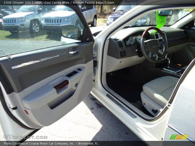 Cool Vanilla White / Medium Pebble Beige/Cream 2008 Chrysler 300 C HEMI