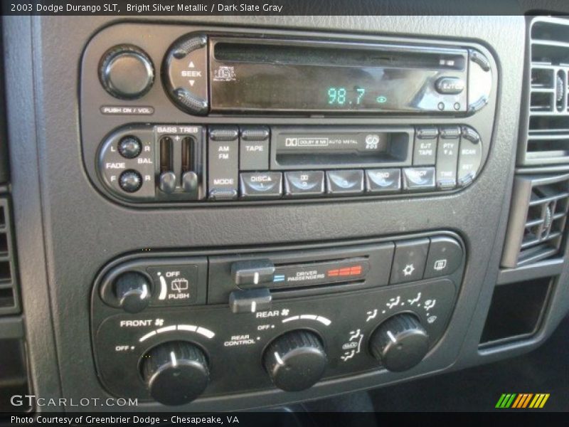 Bright Silver Metallic / Dark Slate Gray 2003 Dodge Durango SLT