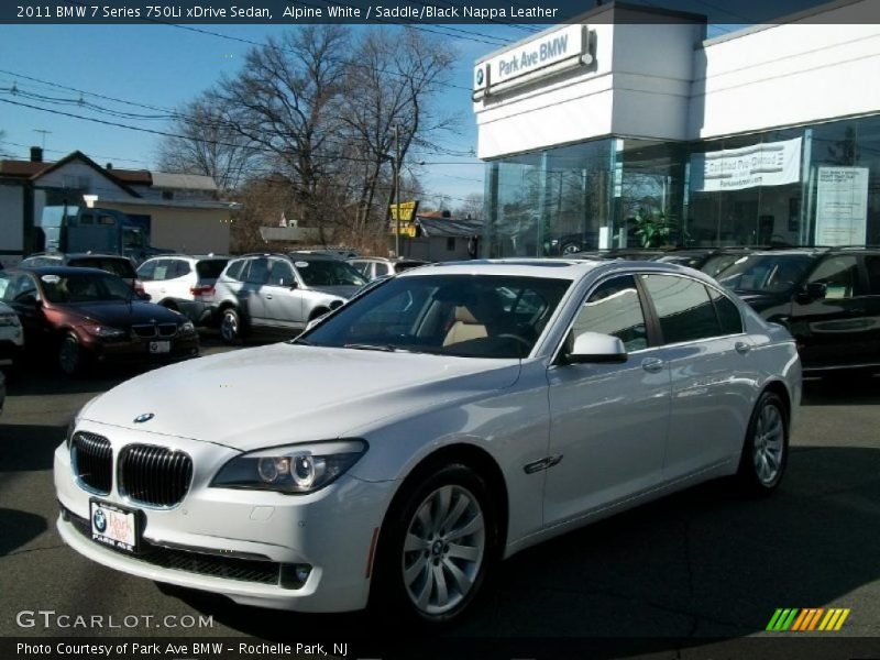 Alpine White / Saddle/Black Nappa Leather 2011 BMW 7 Series 750Li xDrive Sedan