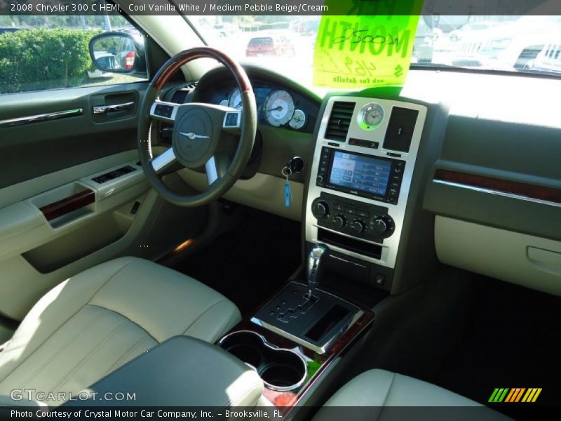 Cool Vanilla White / Medium Pebble Beige/Cream 2008 Chrysler 300 C HEMI
