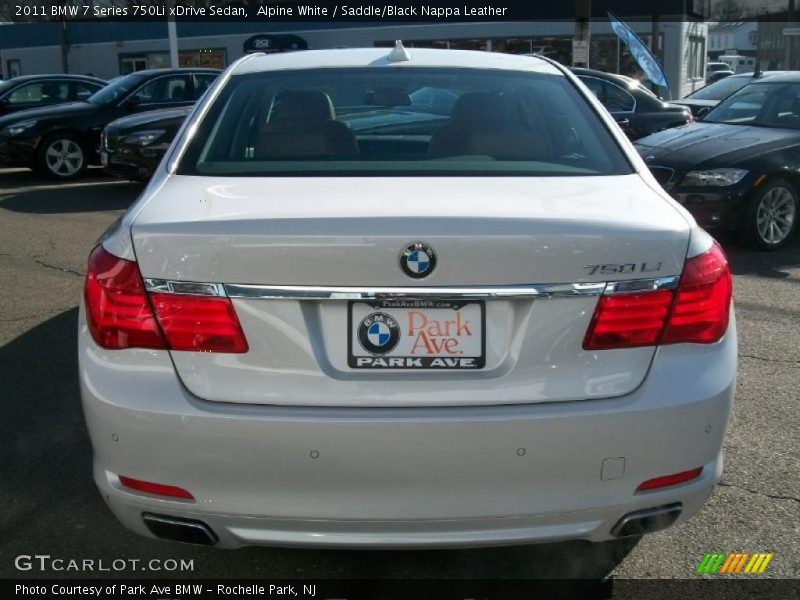 Alpine White / Saddle/Black Nappa Leather 2011 BMW 7 Series 750Li xDrive Sedan