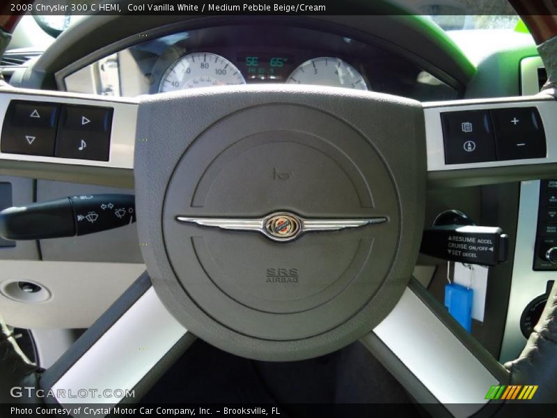 Cool Vanilla White / Medium Pebble Beige/Cream 2008 Chrysler 300 C HEMI