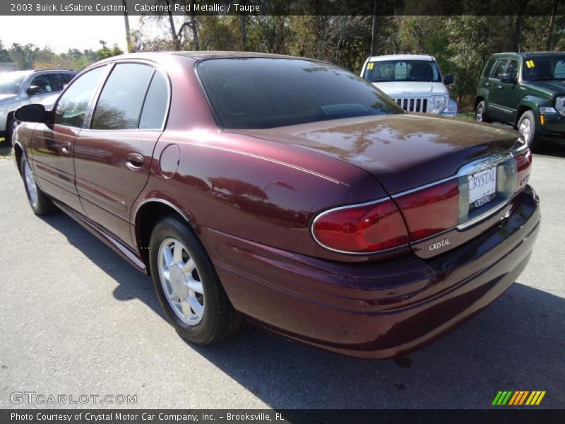 Cabernet Red Metallic / Taupe 2003 Buick LeSabre Custom