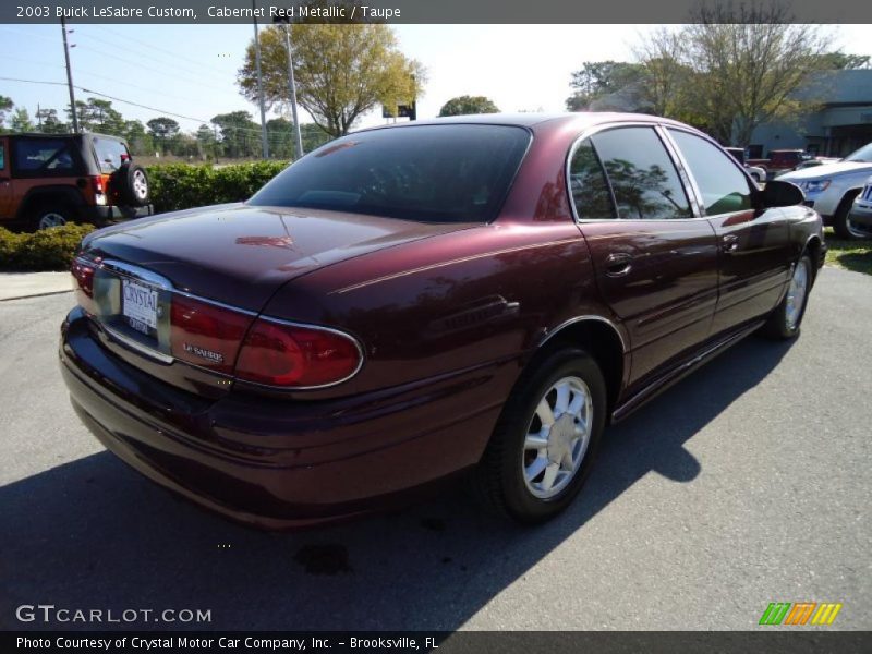 Cabernet Red Metallic / Taupe 2003 Buick LeSabre Custom