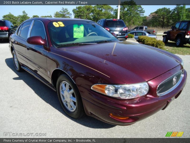 Cabernet Red Metallic / Taupe 2003 Buick LeSabre Custom