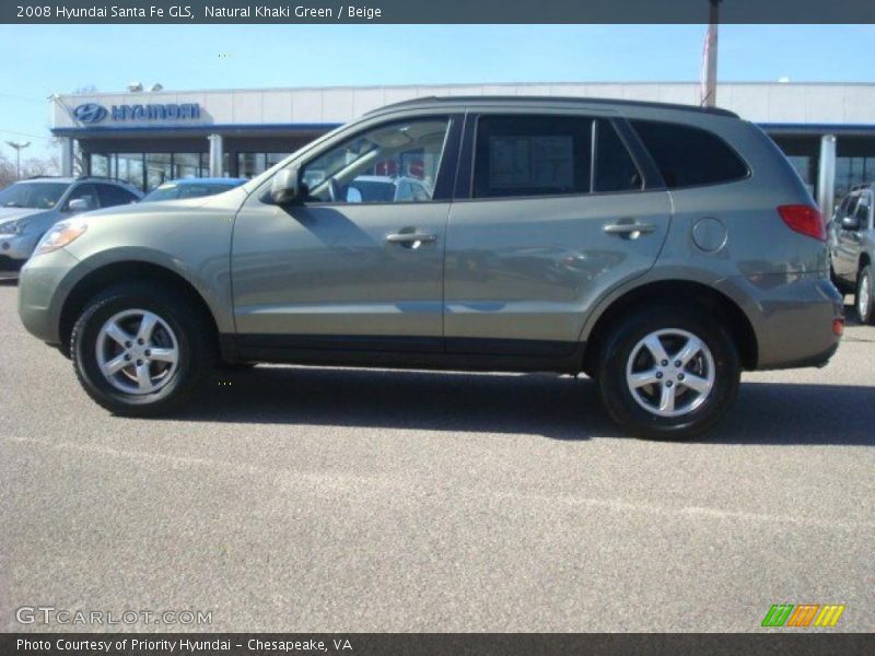Natural Khaki Green / Beige 2008 Hyundai Santa Fe GLS
