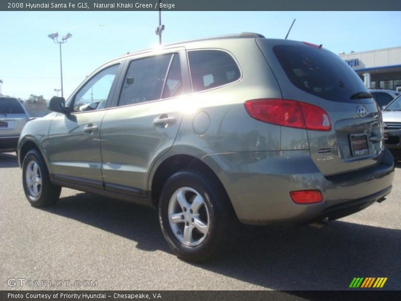 Natural Khaki Green / Beige 2008 Hyundai Santa Fe GLS