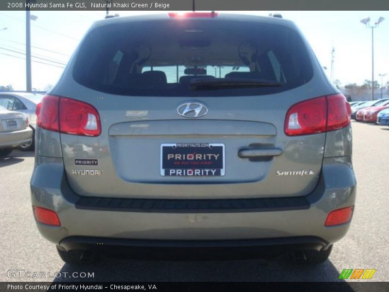 Natural Khaki Green / Beige 2008 Hyundai Santa Fe GLS