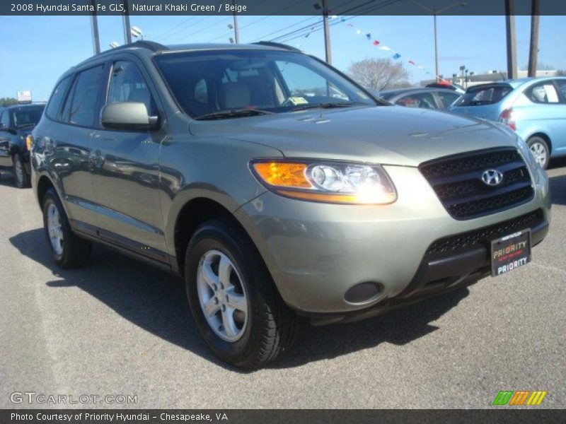 Natural Khaki Green / Beige 2008 Hyundai Santa Fe GLS