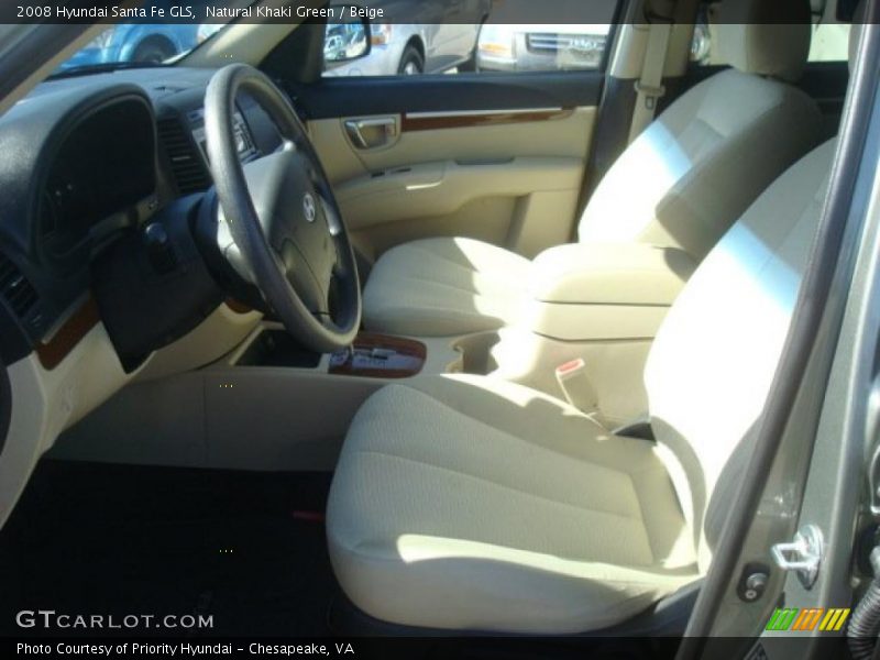Natural Khaki Green / Beige 2008 Hyundai Santa Fe GLS