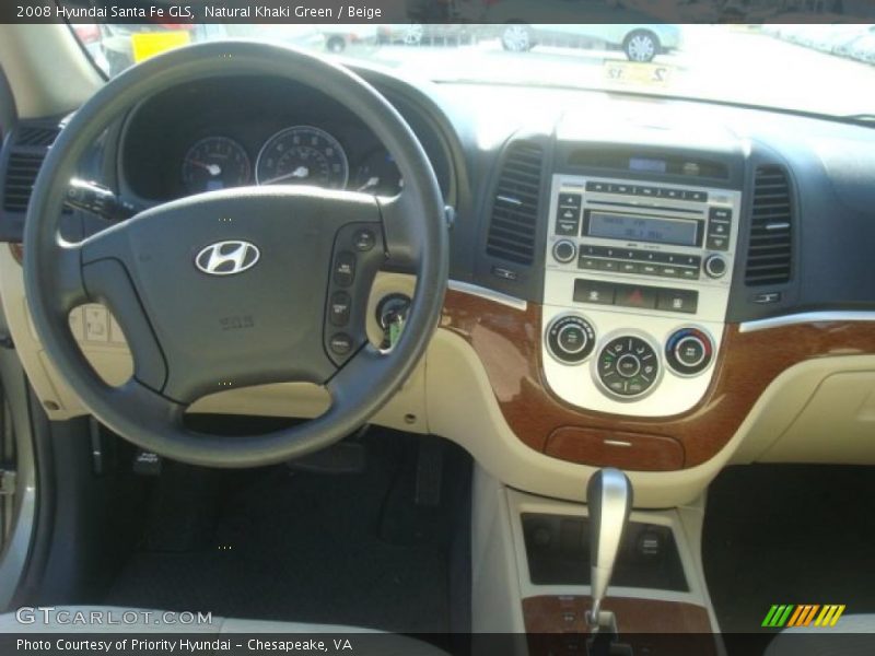 Natural Khaki Green / Beige 2008 Hyundai Santa Fe GLS