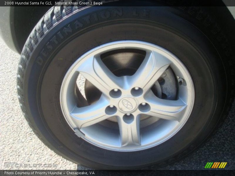 Natural Khaki Green / Beige 2008 Hyundai Santa Fe GLS
