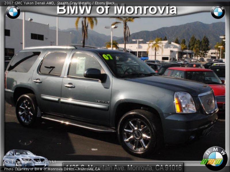 Stealth Gray Metallic / Ebony Black 2007 GMC Yukon Denali AWD