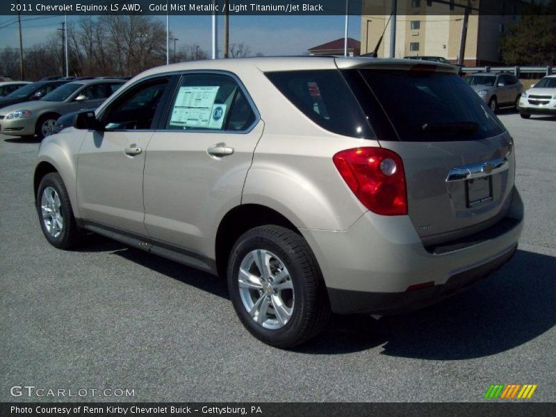 Gold Mist Metallic / Light Titanium/Jet Black 2011 Chevrolet Equinox LS AWD