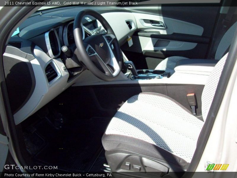Gold Mist Metallic / Light Titanium/Jet Black 2011 Chevrolet Equinox LS AWD