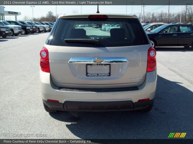 Gold Mist Metallic / Light Titanium/Jet Black 2011 Chevrolet Equinox LS AWD