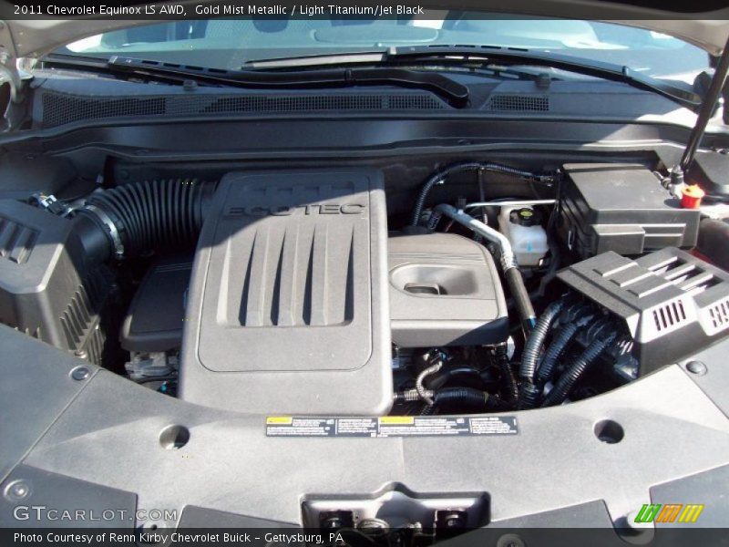 Gold Mist Metallic / Light Titanium/Jet Black 2011 Chevrolet Equinox LS AWD