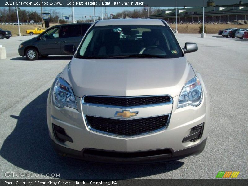 Gold Mist Metallic / Light Titanium/Jet Black 2011 Chevrolet Equinox LS AWD