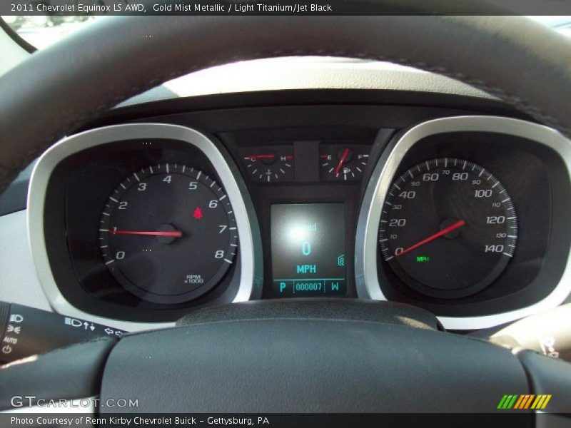 Gold Mist Metallic / Light Titanium/Jet Black 2011 Chevrolet Equinox LS AWD