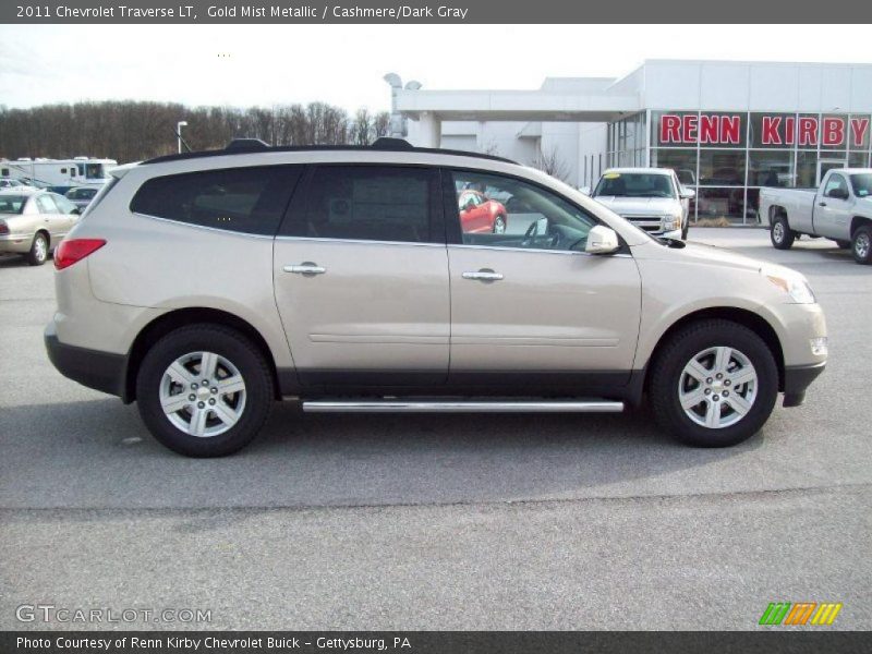 Gold Mist Metallic / Cashmere/Dark Gray 2011 Chevrolet Traverse LT