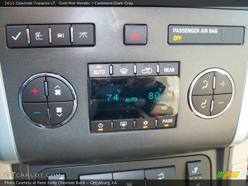 Gold Mist Metallic / Cashmere/Dark Gray 2011 Chevrolet Traverse LT