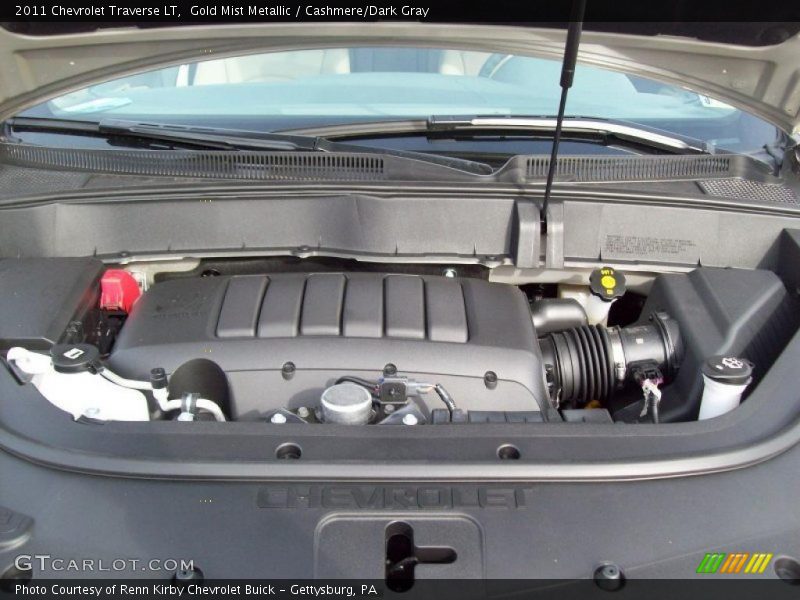 Gold Mist Metallic / Cashmere/Dark Gray 2011 Chevrolet Traverse LT