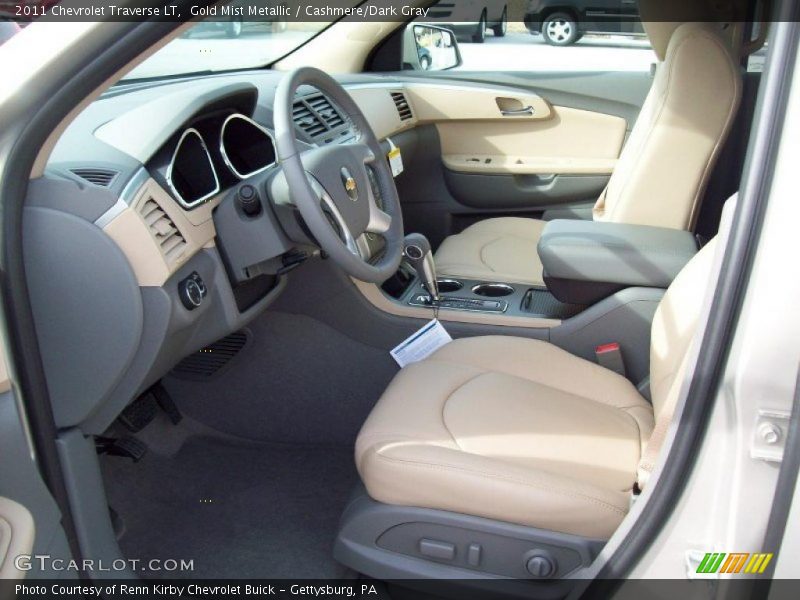 Gold Mist Metallic / Cashmere/Dark Gray 2011 Chevrolet Traverse LT