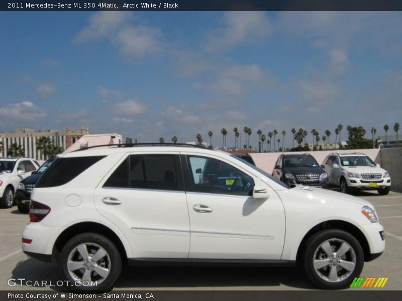 Arctic White / Black 2011 Mercedes-Benz ML 350 4Matic