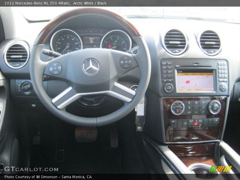 Arctic White / Black 2011 Mercedes-Benz ML 350 4Matic