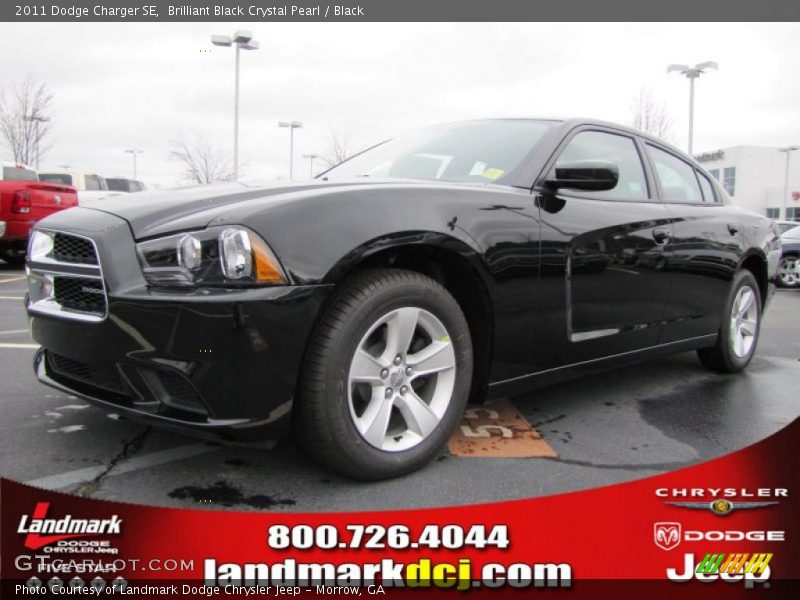 Brilliant Black Crystal Pearl / Black 2011 Dodge Charger SE