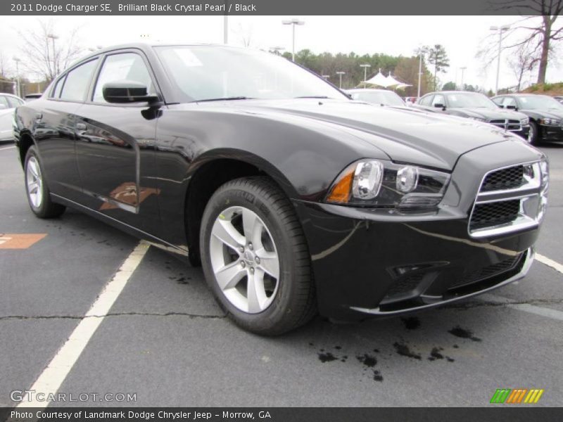 Brilliant Black Crystal Pearl / Black 2011 Dodge Charger SE