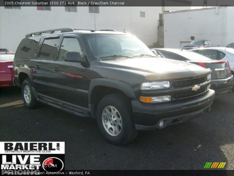Black / Gray/Dark Charcoal 2005 Chevrolet Suburban 1500 Z71 4x4