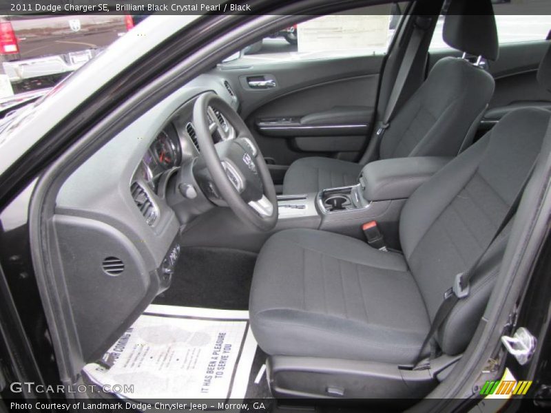 Brilliant Black Crystal Pearl / Black 2011 Dodge Charger SE