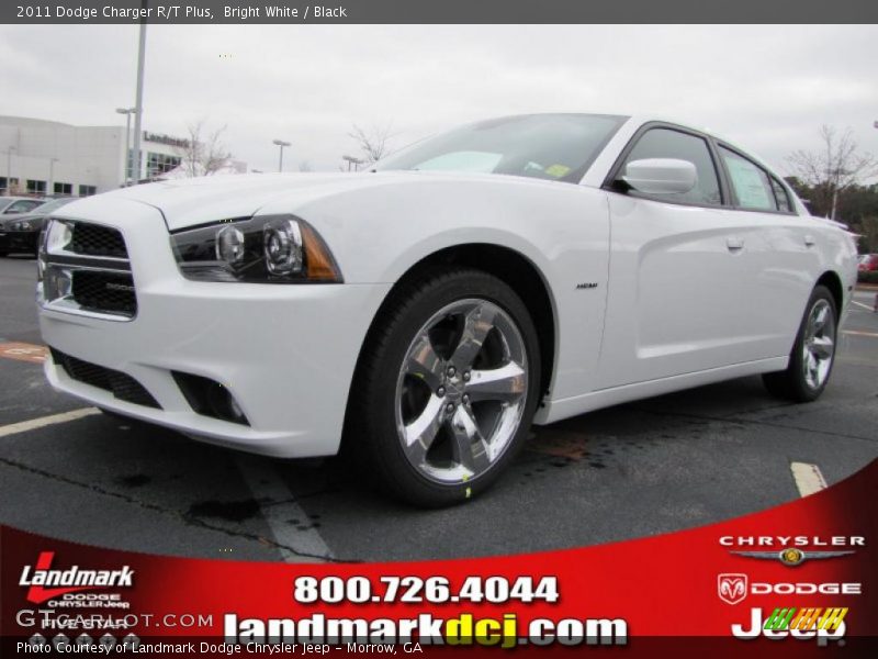 Bright White / Black 2011 Dodge Charger R/T Plus