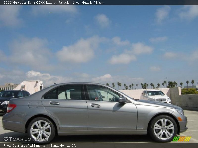 Palladium Silver Metallic / Black 2011 Mercedes-Benz C 300 Luxury
