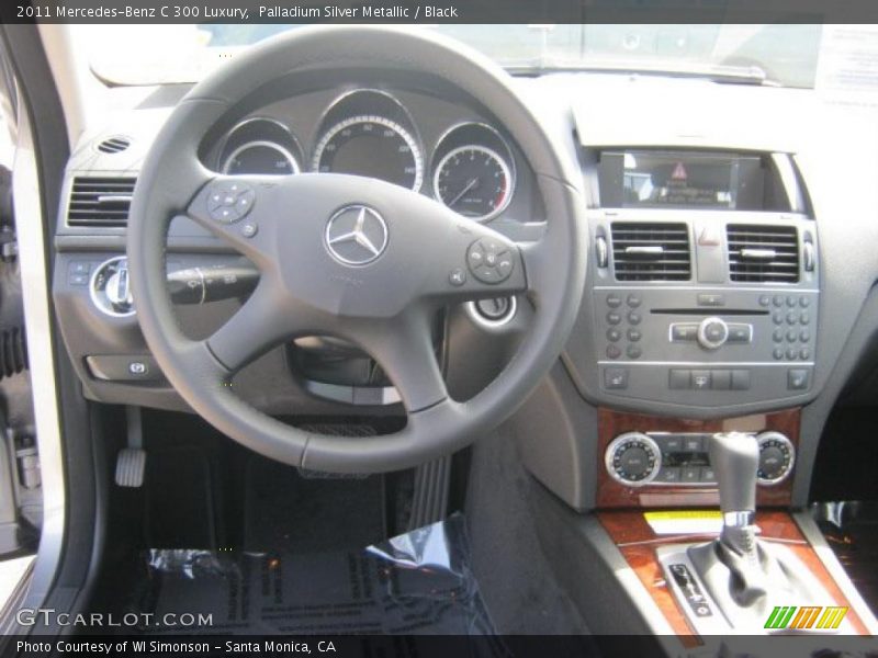Palladium Silver Metallic / Black 2011 Mercedes-Benz C 300 Luxury