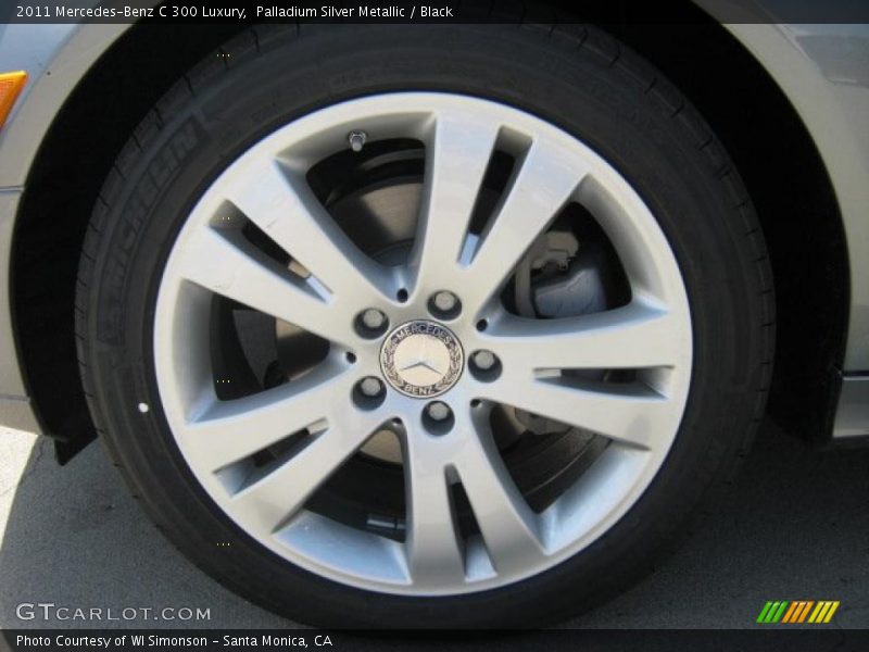 Palladium Silver Metallic / Black 2011 Mercedes-Benz C 300 Luxury