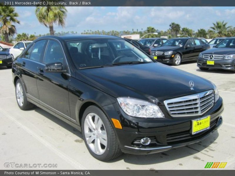 Black / Black 2011 Mercedes-Benz C 300 Luxury