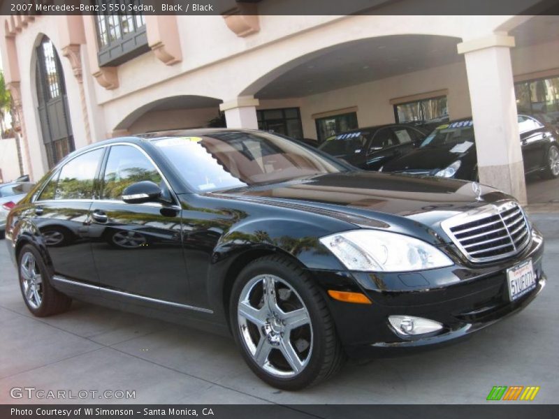 Black / Black 2007 Mercedes-Benz S 550 Sedan