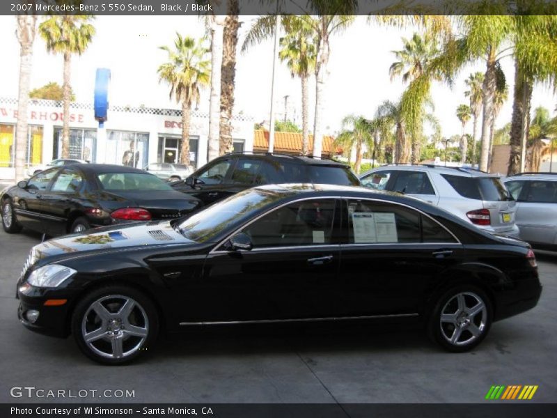 Black / Black 2007 Mercedes-Benz S 550 Sedan