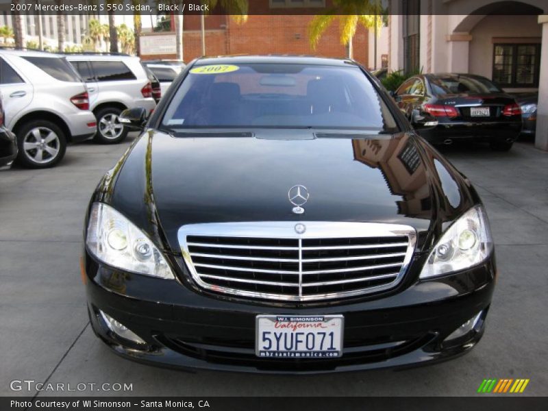 Black / Black 2007 Mercedes-Benz S 550 Sedan