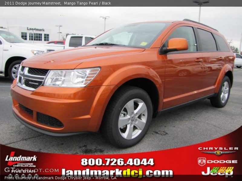 Mango Tango Pearl / Black 2011 Dodge Journey Mainstreet