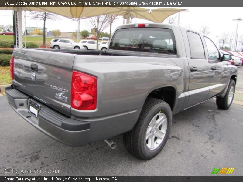 Mineral Gray Metallic / Dark Slate Gray/Medium Slate Gray 2011 Dodge Dakota Big Horn Crew Cab