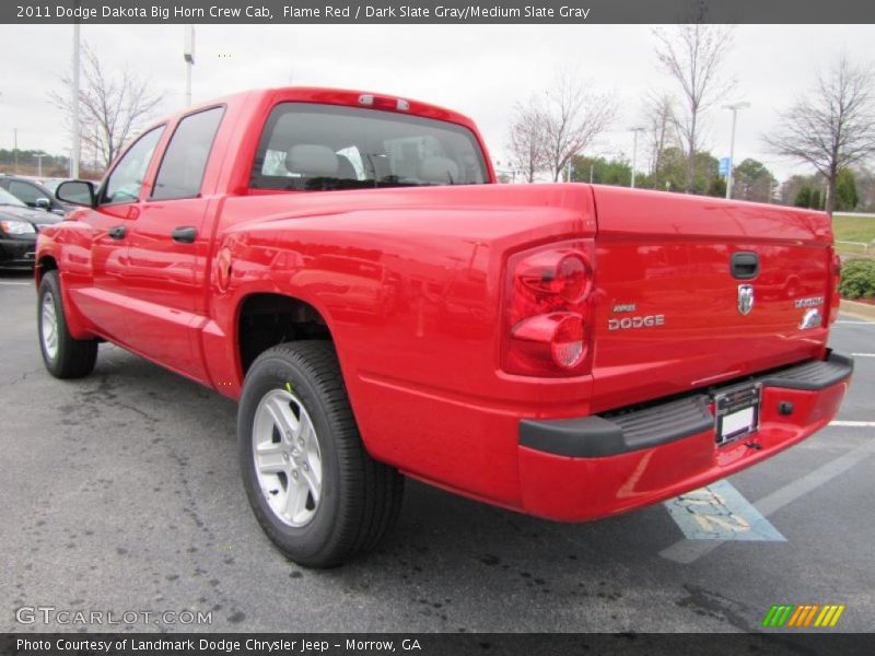 Flame Red / Dark Slate Gray/Medium Slate Gray 2011 Dodge Dakota Big Horn Crew Cab