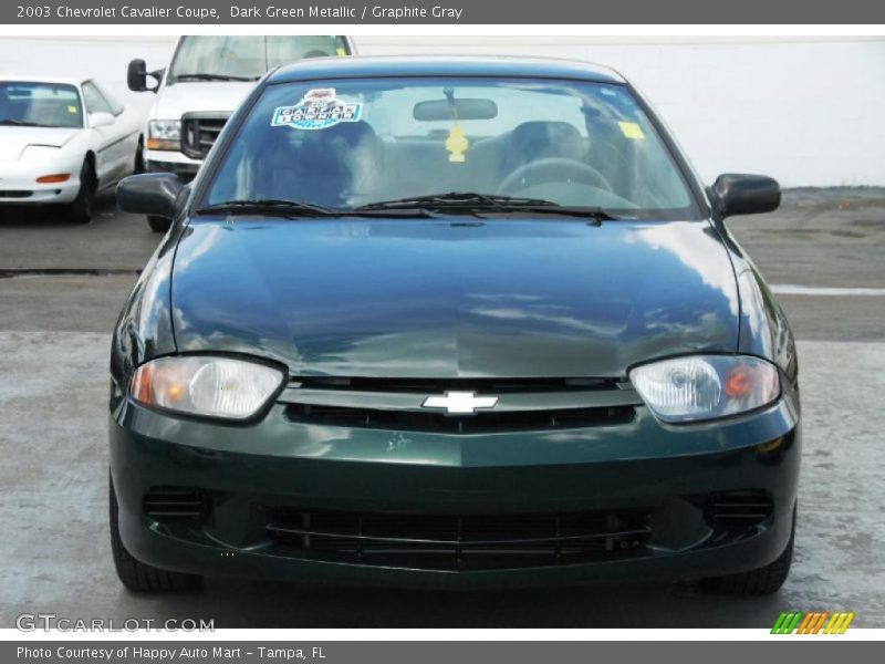 Dark Green Metallic / Graphite Gray 2003 Chevrolet Cavalier Coupe