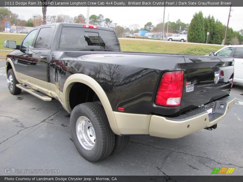  2011 Ram 3500 HD Laramie Longhorn Crew Cab 4x4 Dually Brilliant Black Crystal Pearl