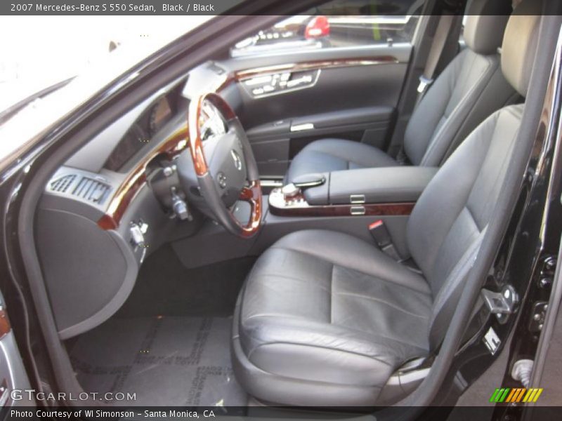 Black / Black 2007 Mercedes-Benz S 550 Sedan