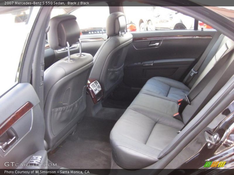 Black / Black 2007 Mercedes-Benz S 550 Sedan
