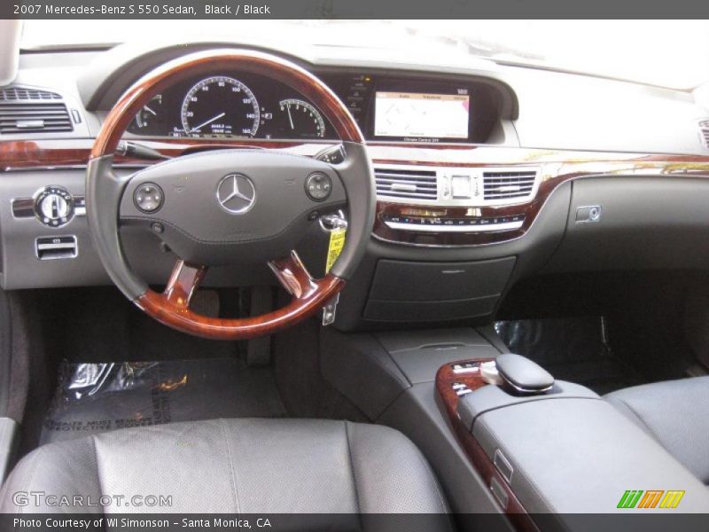 Black / Black 2007 Mercedes-Benz S 550 Sedan