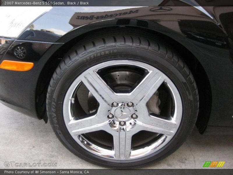 Black / Black 2007 Mercedes-Benz S 550 Sedan